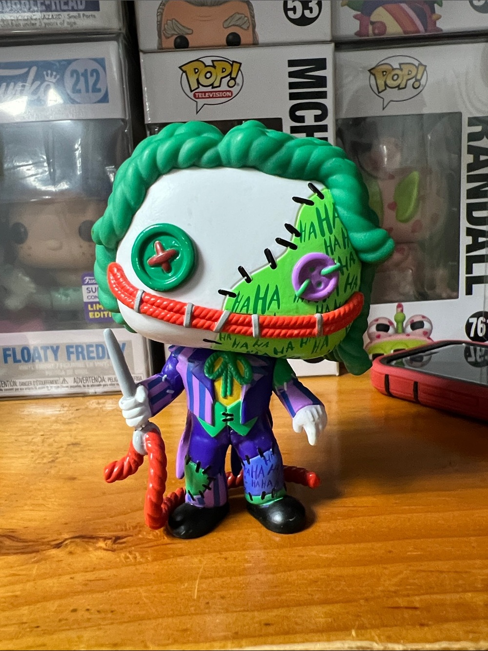 Funko Joker Pop! Figure with Bright Green Hair & Purple Outfit